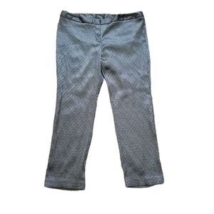 Worthington Silver and Black Print Ankle Pants 14